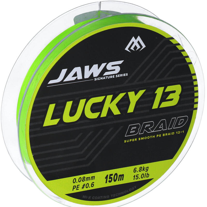 Plecionka Linka Mocna Mikado Jaws Lucky 13 Fluo Zielona 0.20 Mm 150 M