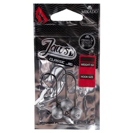 Tête Plombée 10g Hameçon 5/0 Classic Carnassier 3pcs