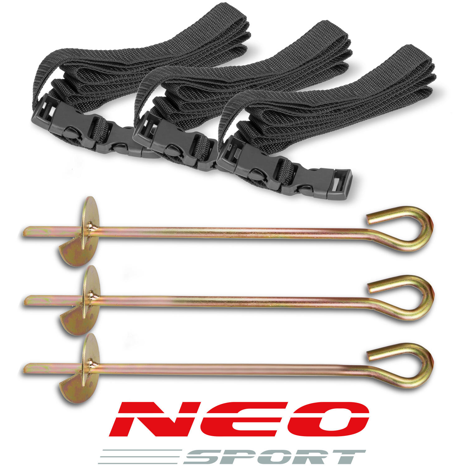 Kotwy mocujące do trampoliny 3 szt. Neo-Sport 4/5