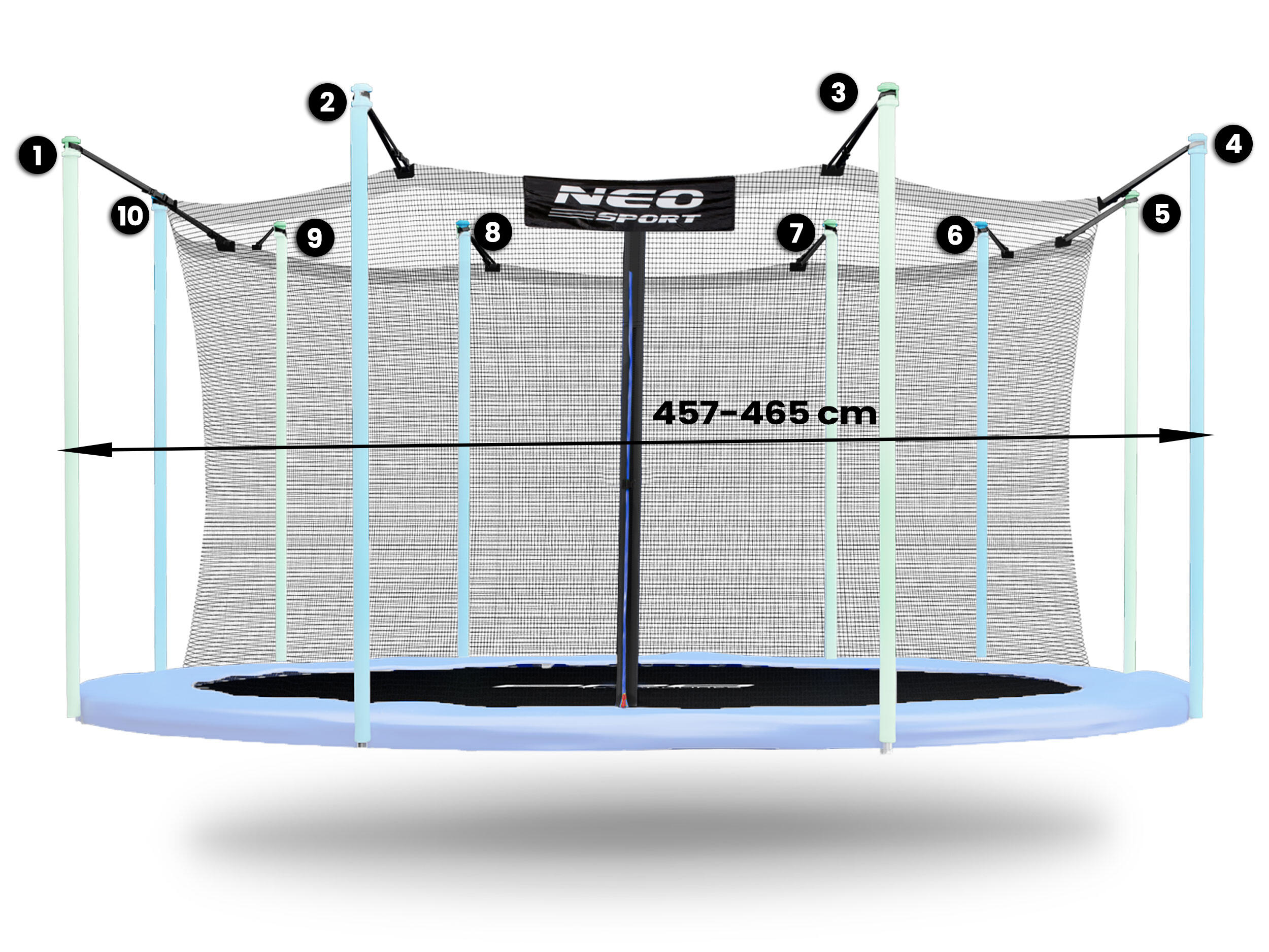 Red de Seguridad Interior Cama Elástica Neo-Sport 15ft azul 2/3
