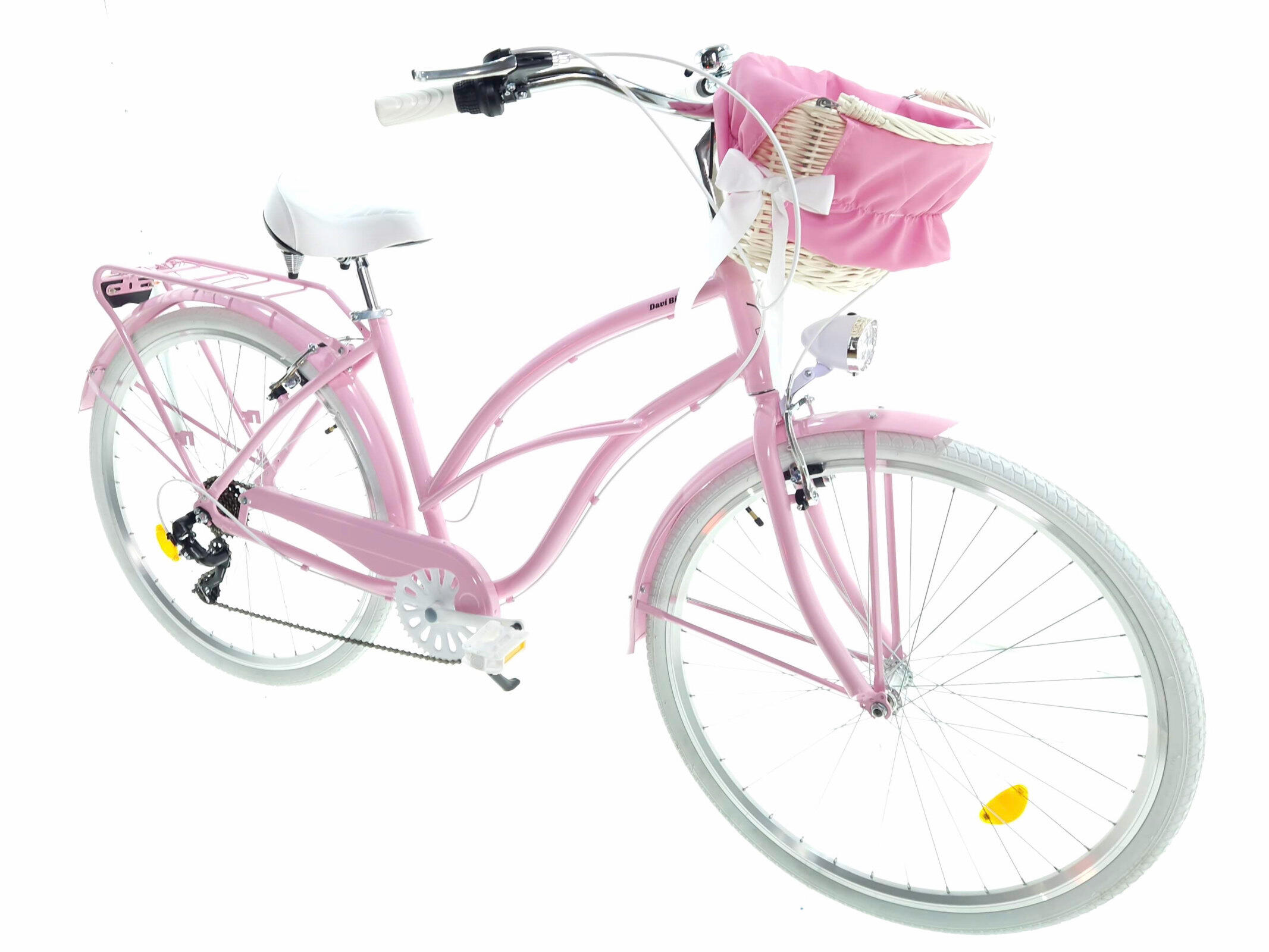 Vélo femme Cruiser Davi Bianca, Aluminium, 7 vitesses, 28″, 160-185 cm, Rose 2/7