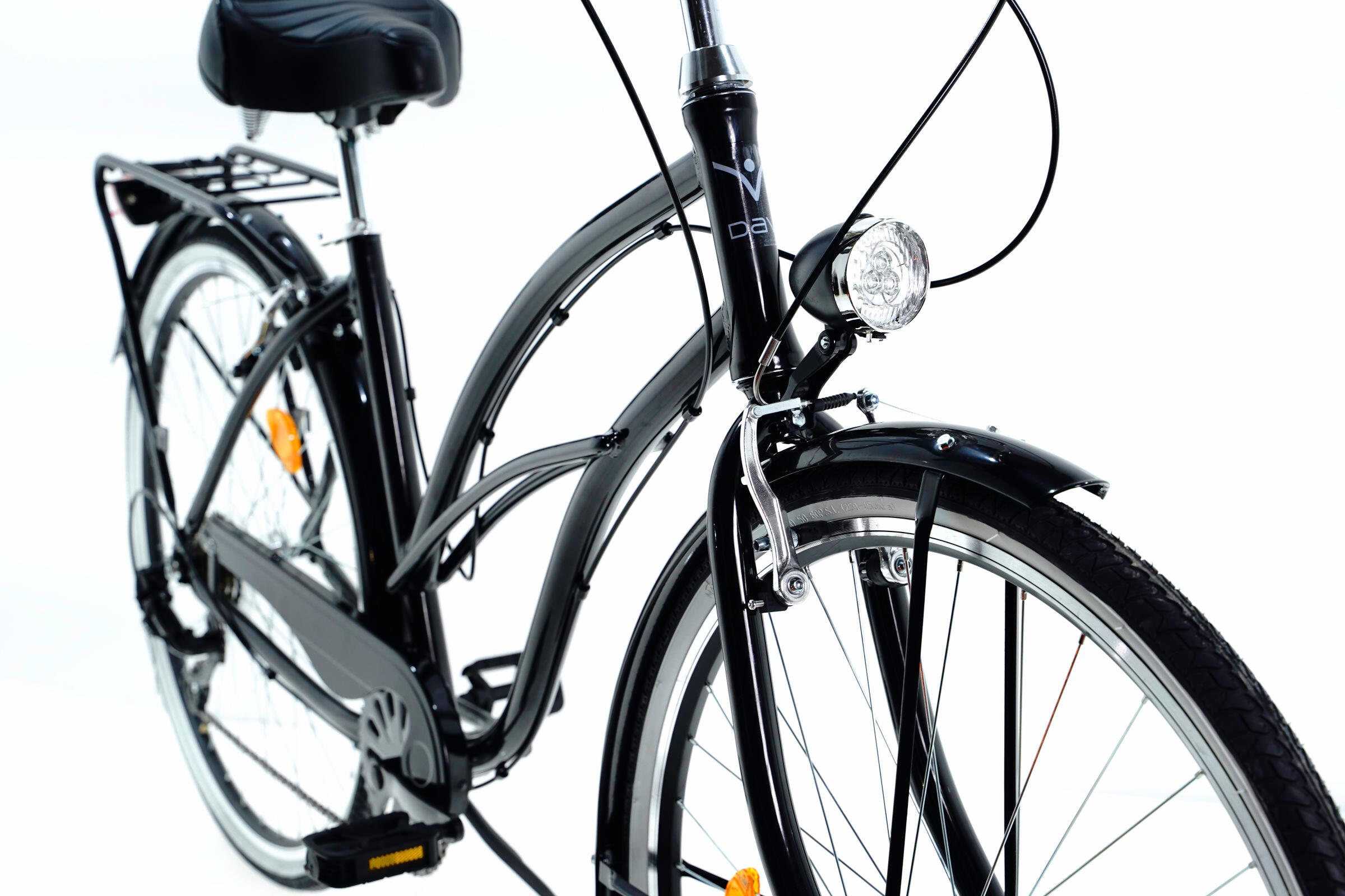 Damesfiets Cruiser Davi Bianca Alu, 7 versnellingen, 28", 160-185 cm, Zwart 4/6