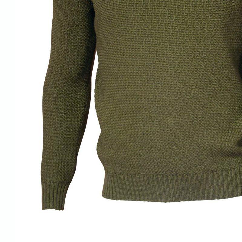 Pull col rond ECO Ash - 100% laine mérinos bio - Vert