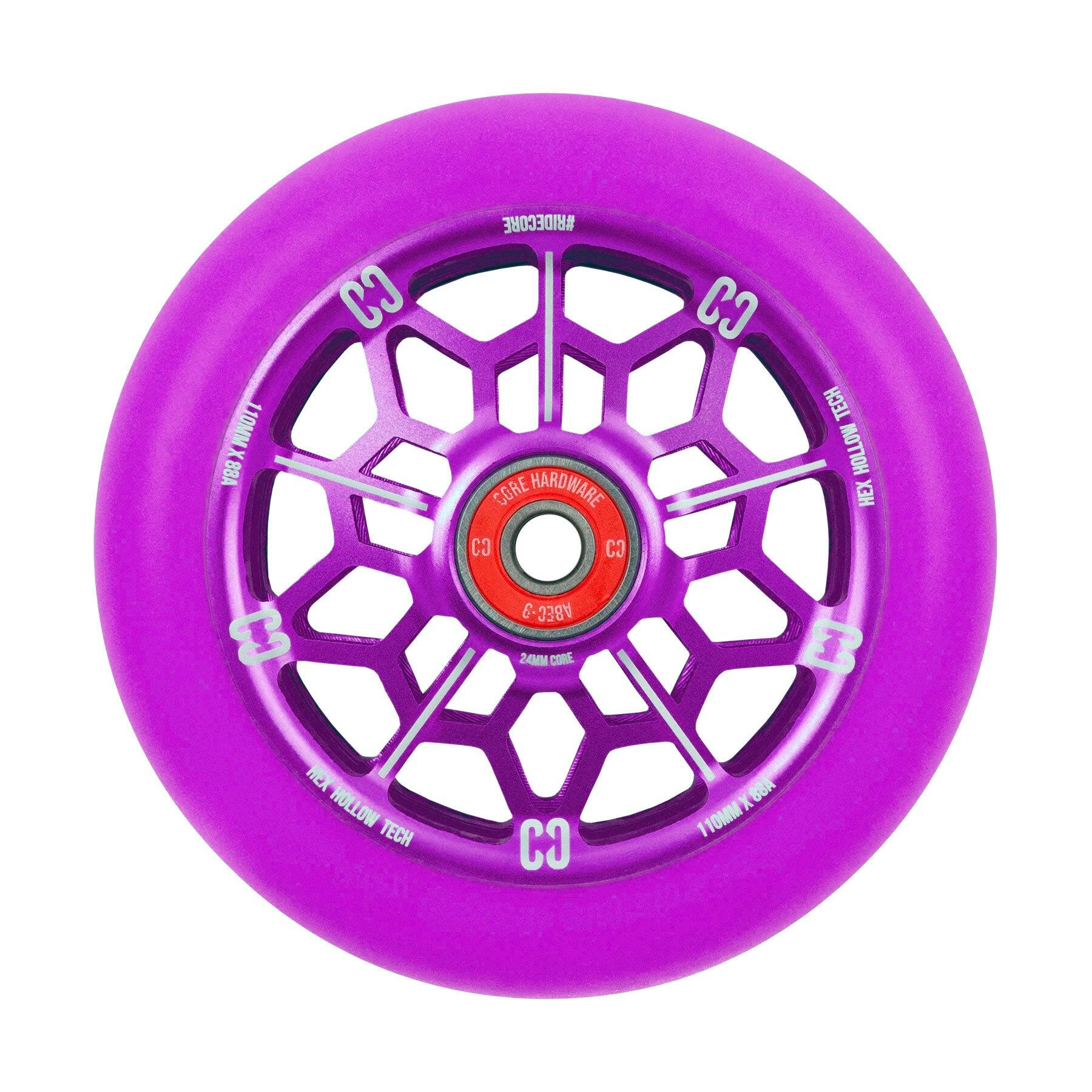 CORE CORE Hex Hollow 110mm Stunt Scooter Wheel – Purple