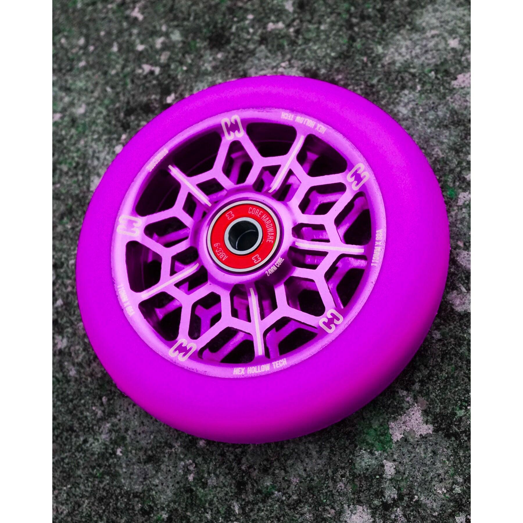 CORE Hex Hollow 110mm Stunt Scooter Wheel – Purple 4/4