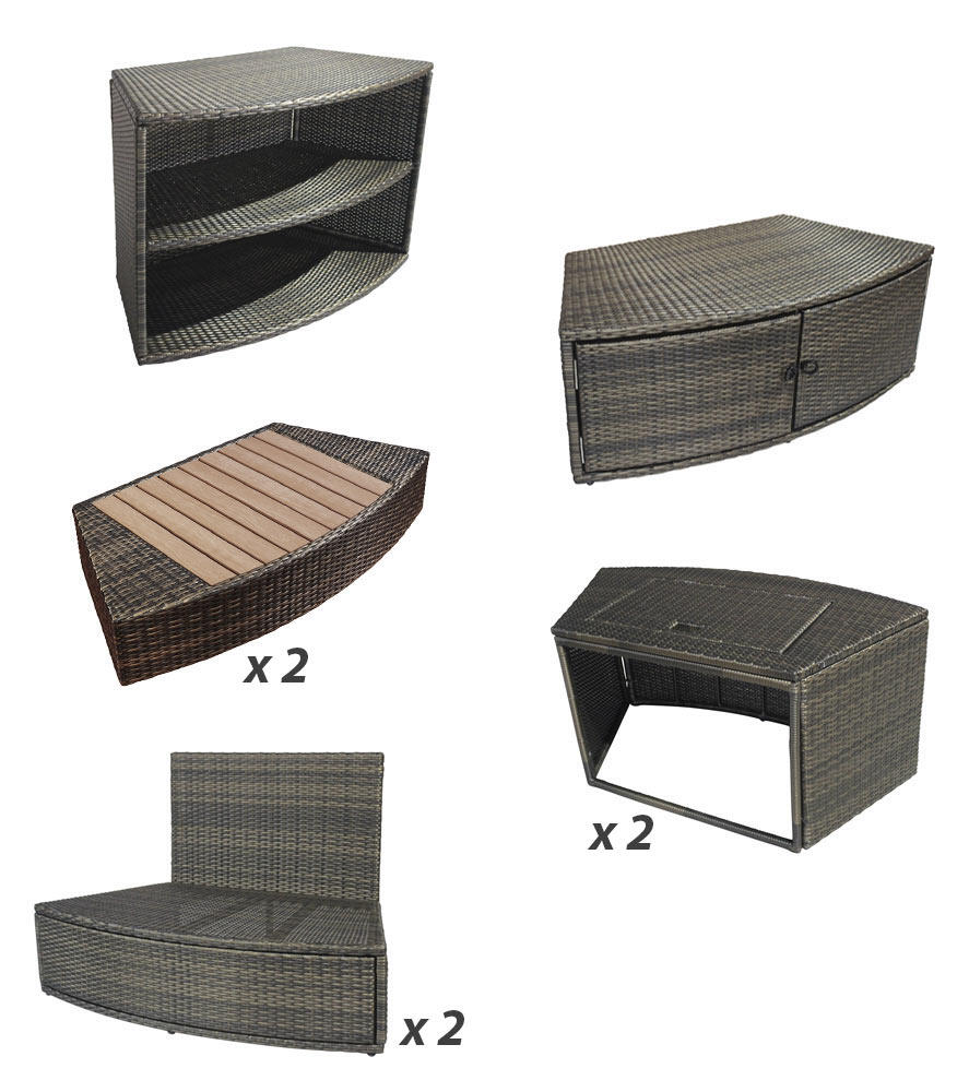 Mobilier pour Spa Semi-rigide Octopus - Ensemble de 8 modules 2/3