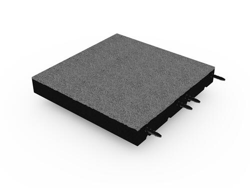 Piastrella in gomma 75mm - 50x50 cm - Grigio - Attacco a penna 1/4