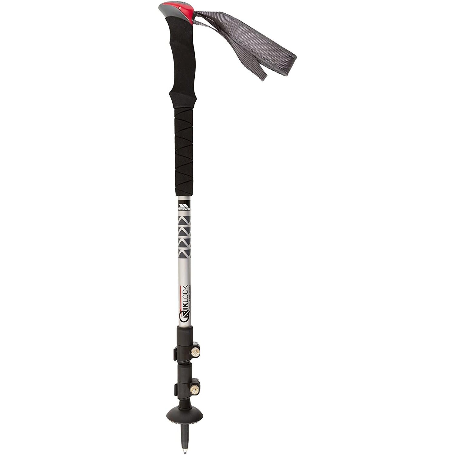 Wanderstock Qiklock, zusammenschiebbar Silber 2/4
