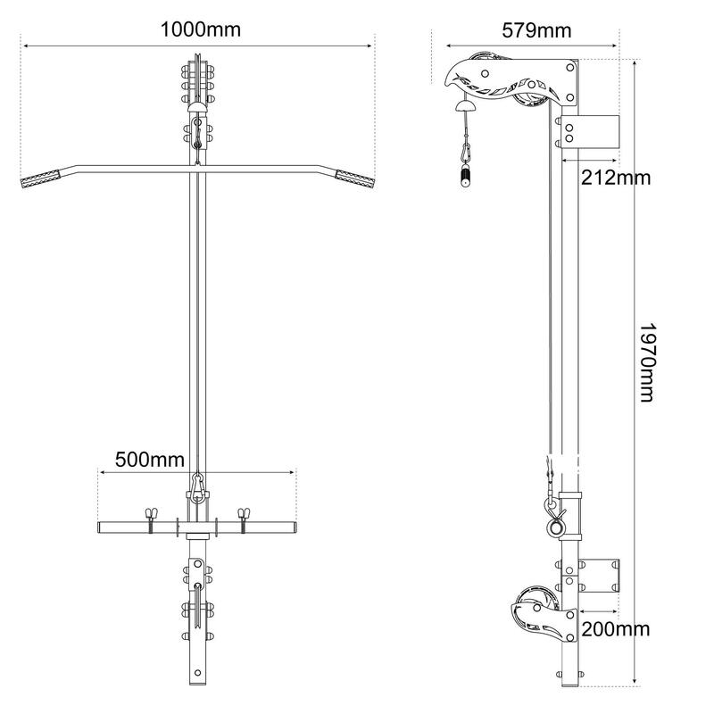 Poulie musculation "Pulley System" station traction tirage bras