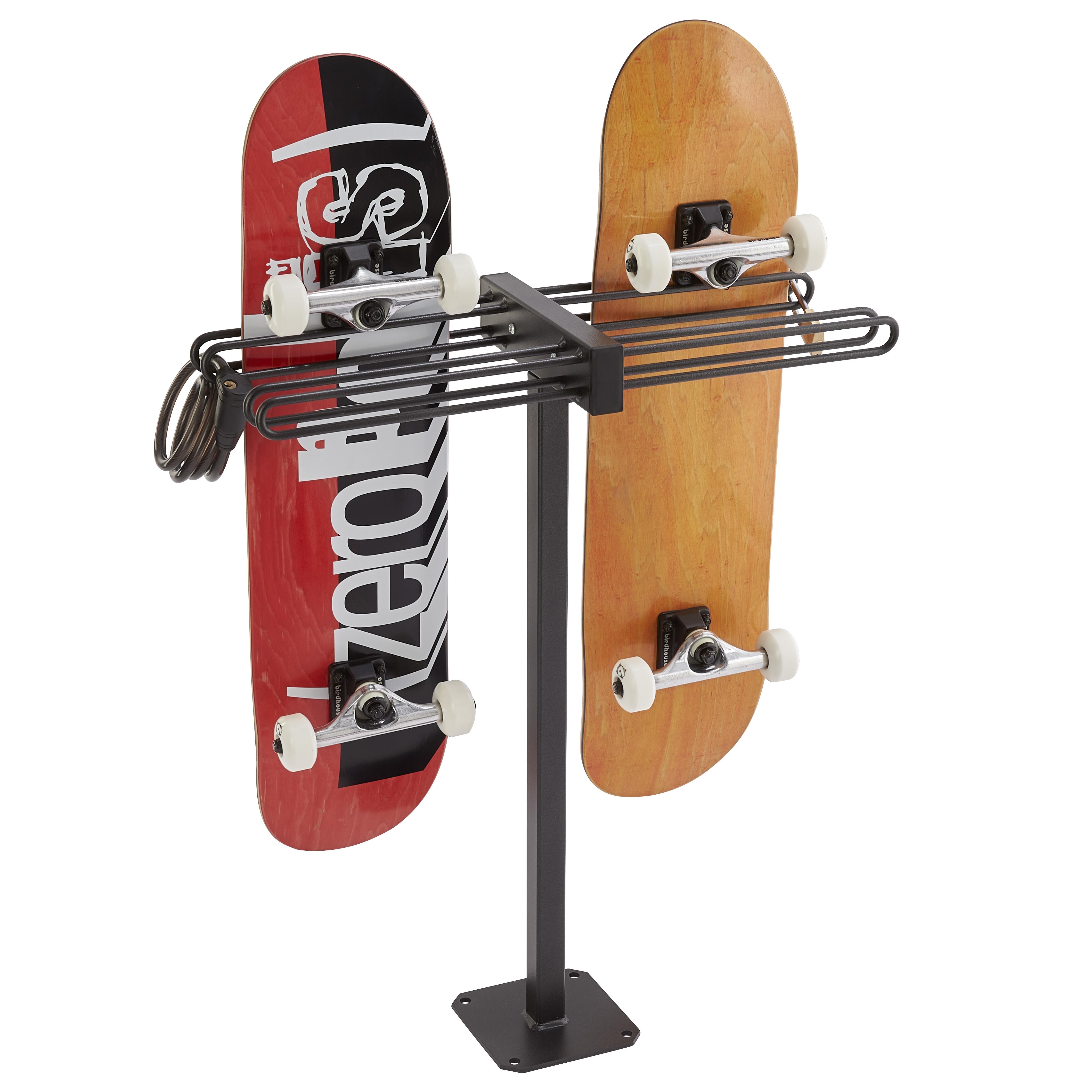 Mottez - Range 4 Skateboards Sur Pied Avec Antivol - Spoiler Roller - Taille Unique - Decathlon