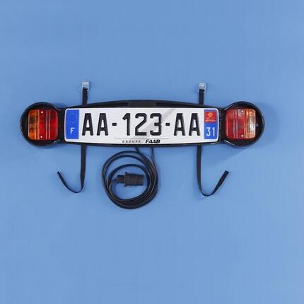 Kennzeichenhalter mit Lichtleiste 7-polige Steckdose ideal für Fahrradträger Kof