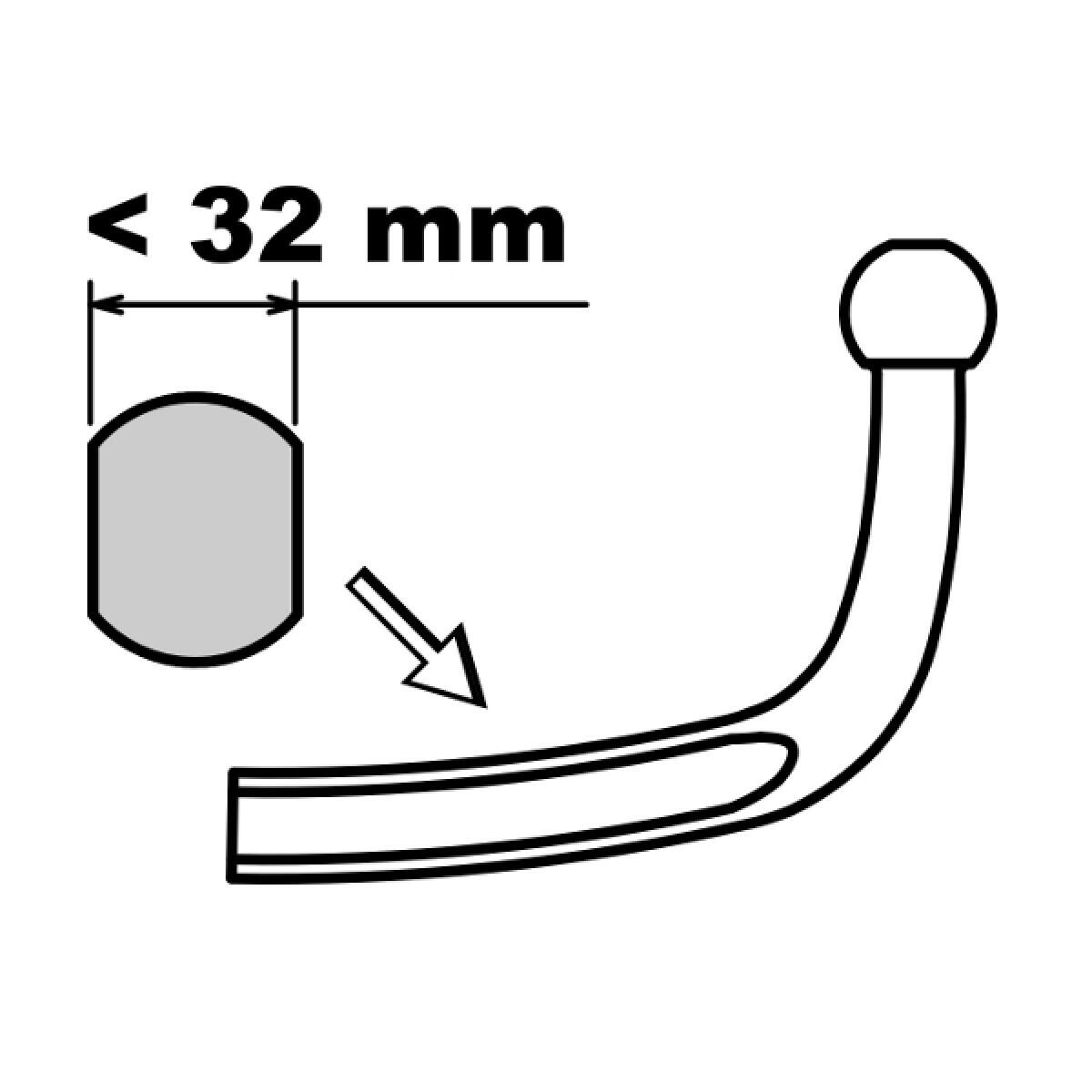 Kit pour boule d'attelage avec méplat 2/2