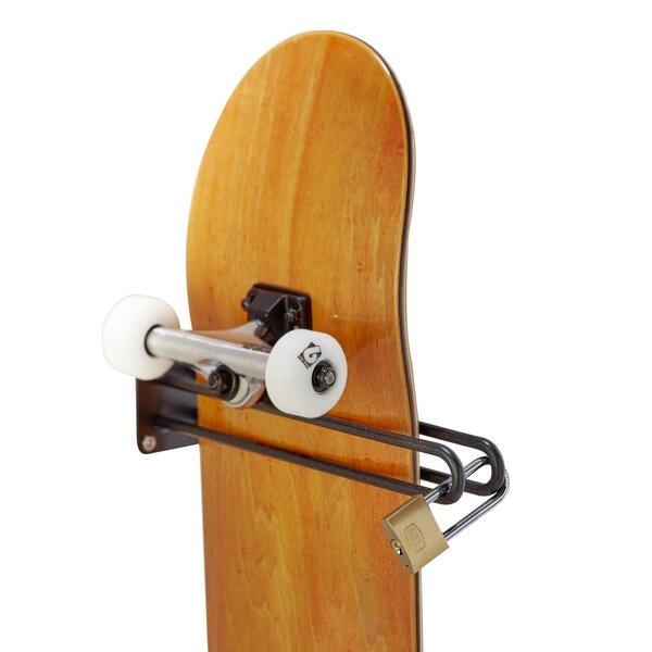 Range Skateboard Individuel Mural avec Antivol 3/4