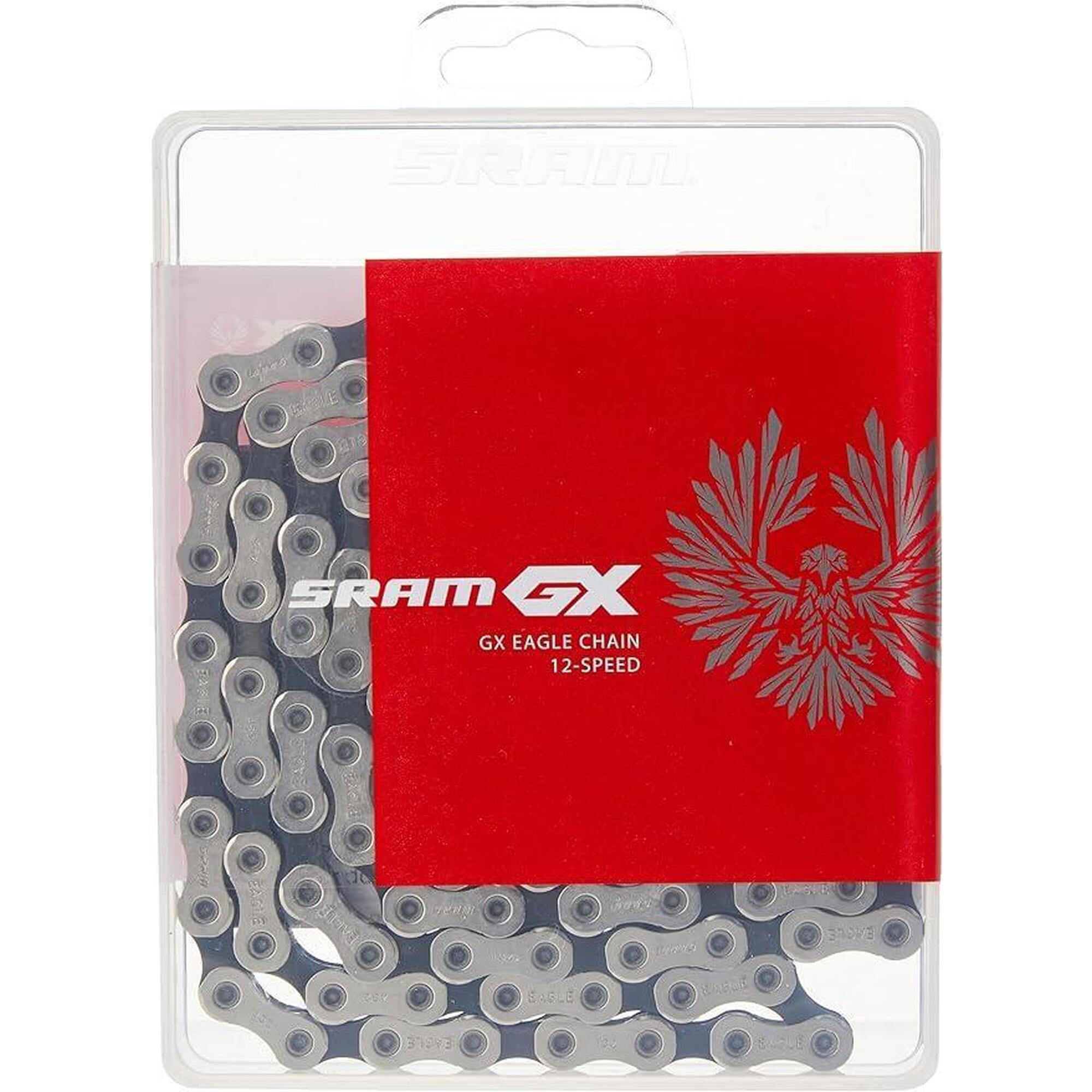 Chaîne SRAM GX Eagle 12 vitesses 126L Argent - Argent