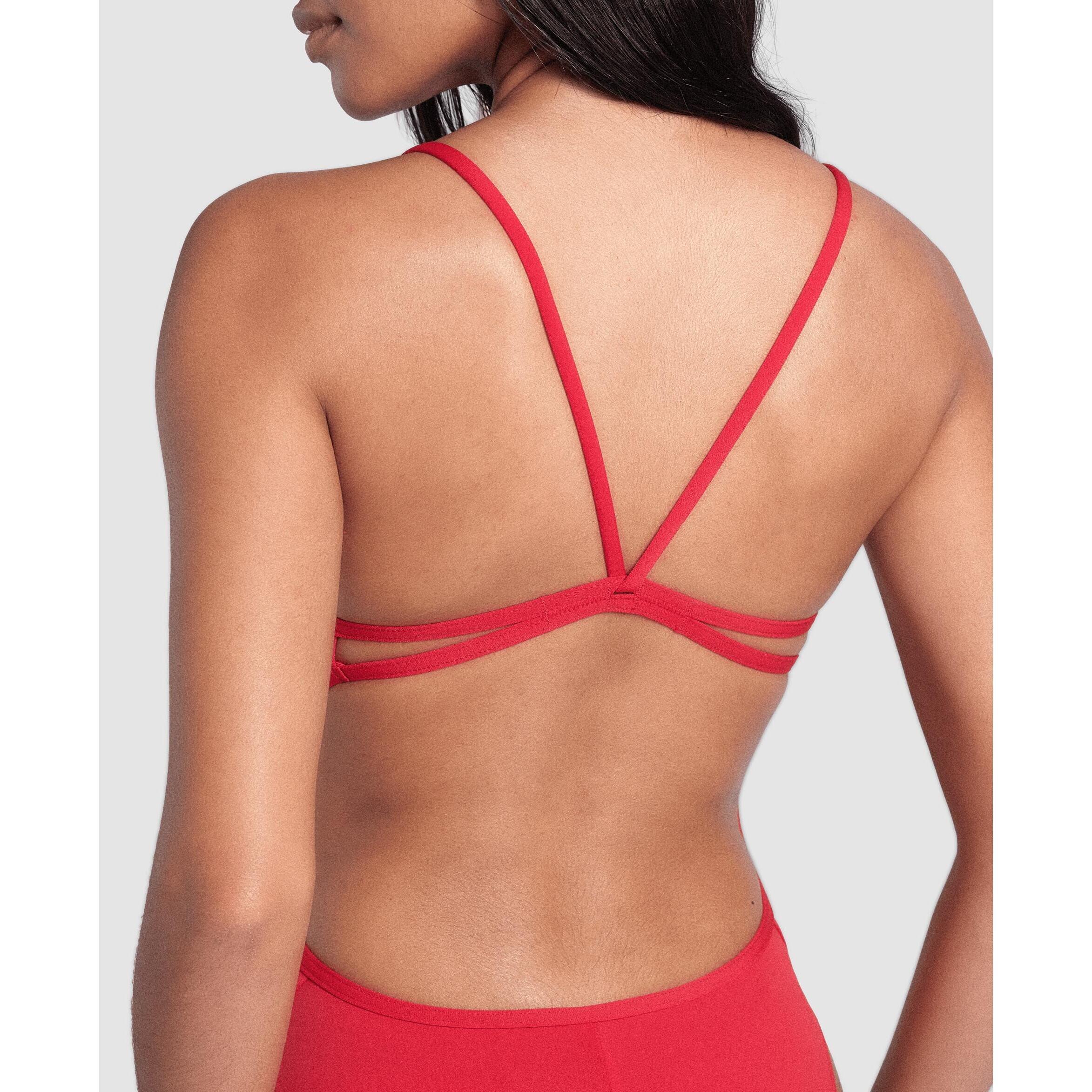 Maillot de Bain Arena Team Dos Lace Uni Rouge Femme 5/7