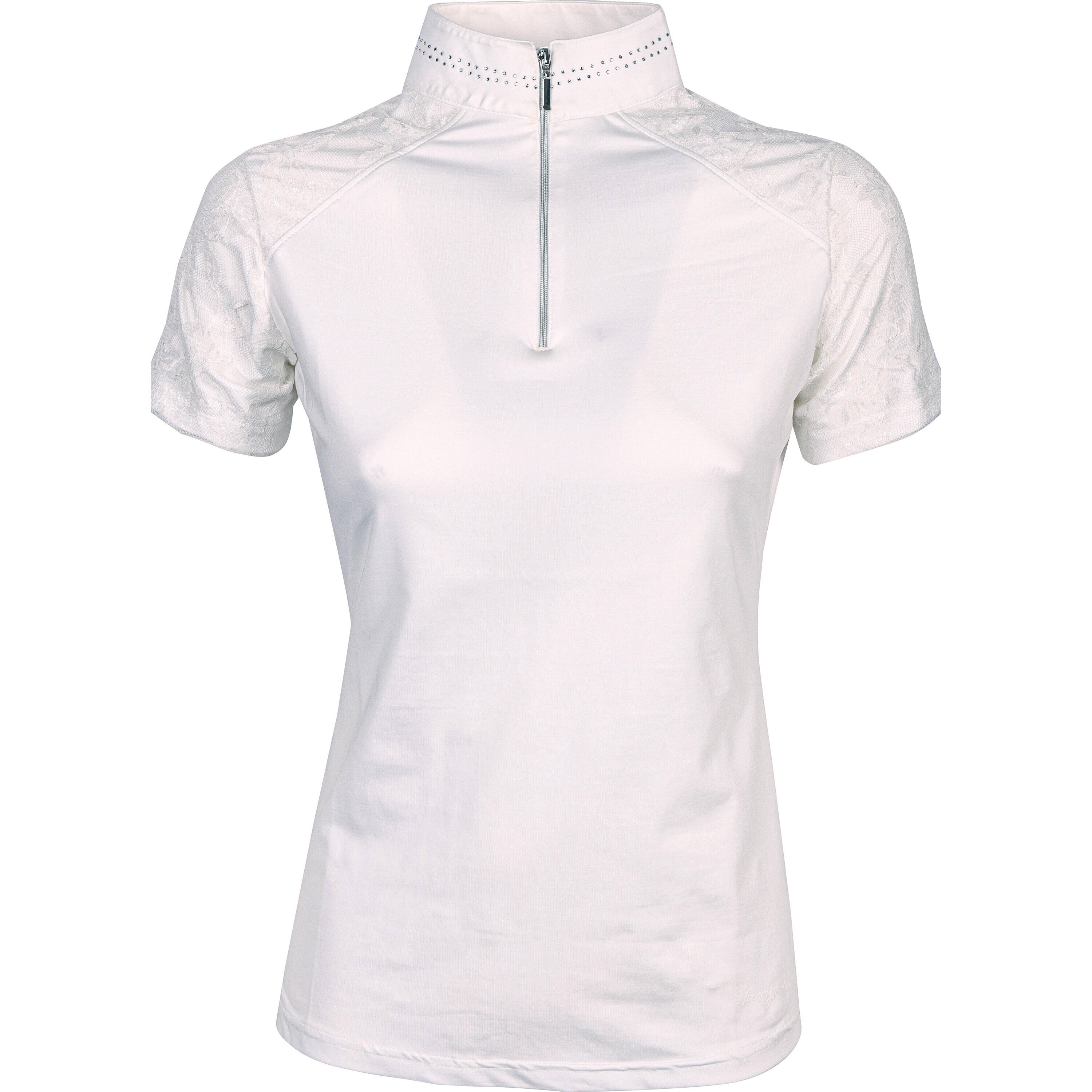 Harrys Horse - Chemise Compétition D'Équitation Femme Harry's Horse Venice - Maillot Manches Courtes - Blanc - 34 2xs - Decathlon