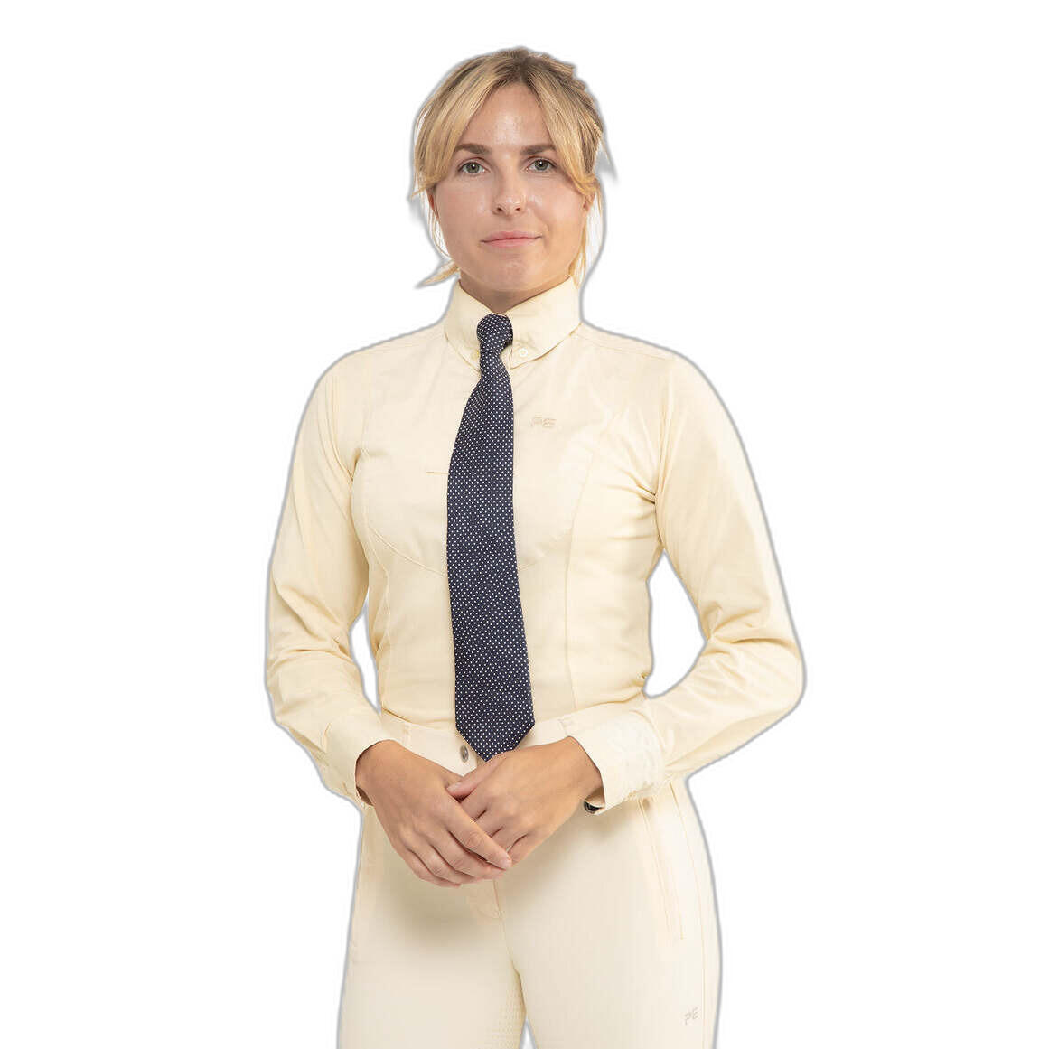 Chemise D'équitation EIS - Femme XS - Manches Longues - Blanc/violet - Occasion