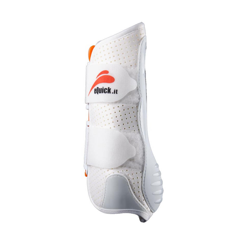 Equick - Guêtres Postérieurs De Dressage Pour Cheval En Polaire Souple Equick Ekur Luxury - Guêtres Cheval - Blanc - S - Decathlon