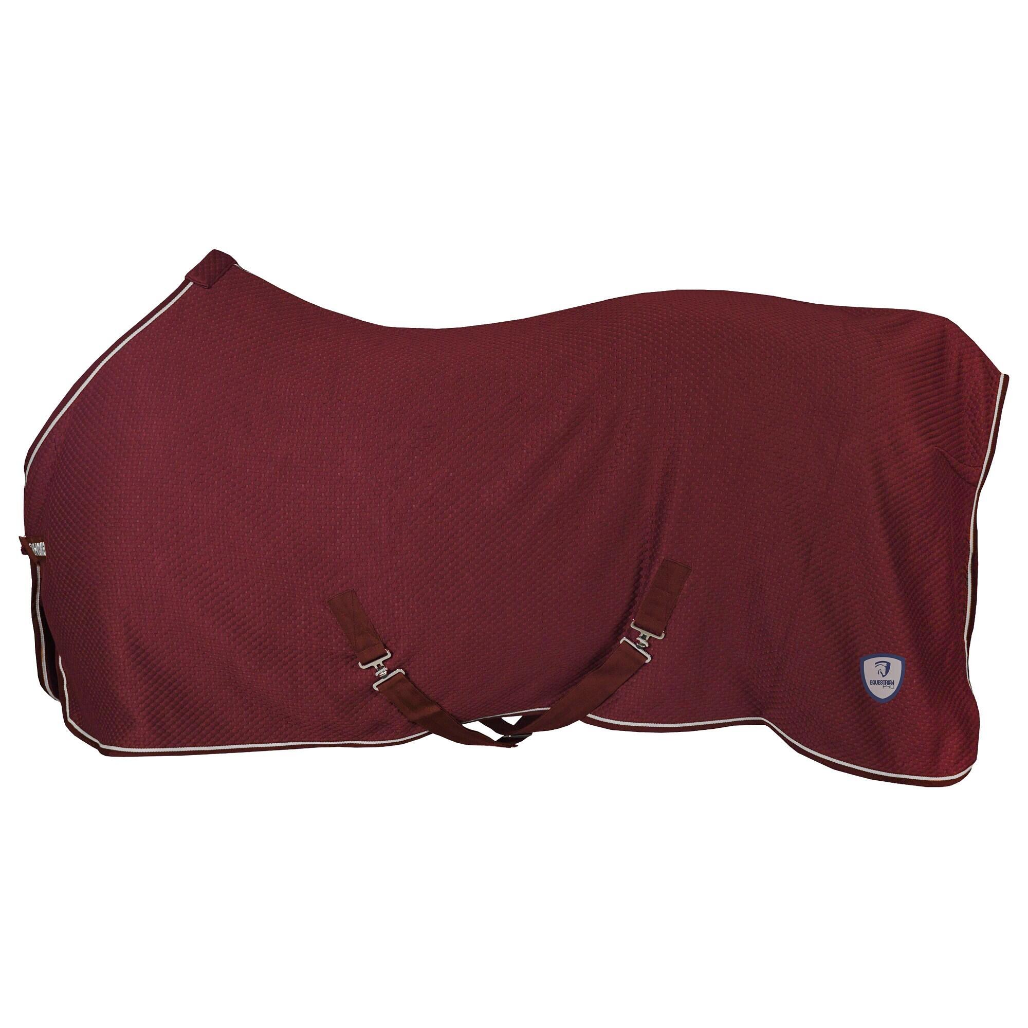 Horka - Couverture Polaire Pour Cheval Horka Chamoise Bamboo - Couverture Cheval - Marron|rouge - 155 Cm - Decathlon