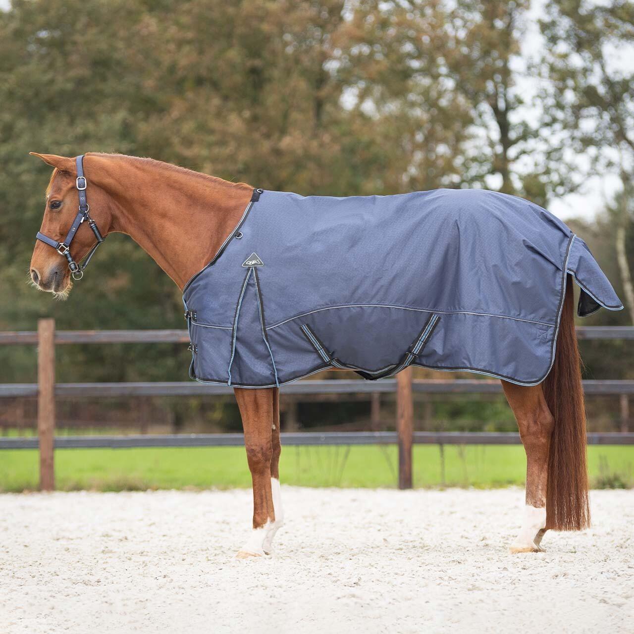 Qhp - Couverture Pour Cheval Qhp Sapphire 150g - Couverture Cheval - Bleu - Decathlon