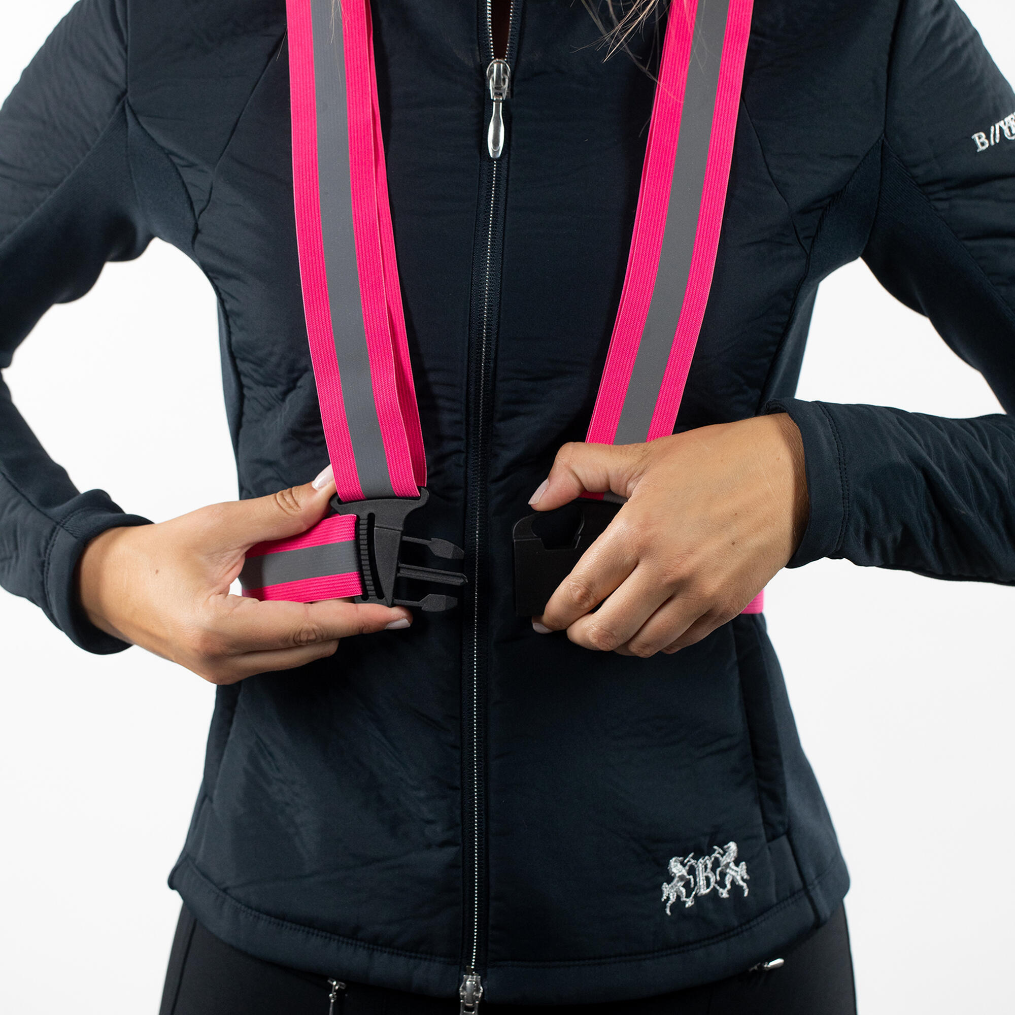 Verstelbaar rijgilet met reflecterende strepen Horze Adjustable 3/3