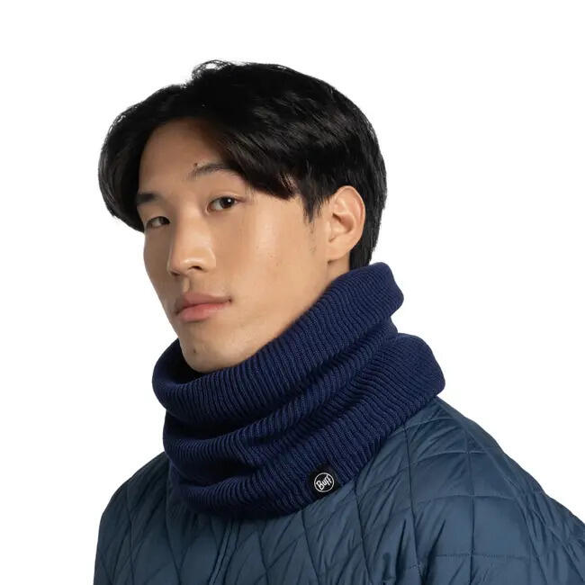 Braga de cuello Knitted & Fleece Unisex Buff Azul oscuro 4/7