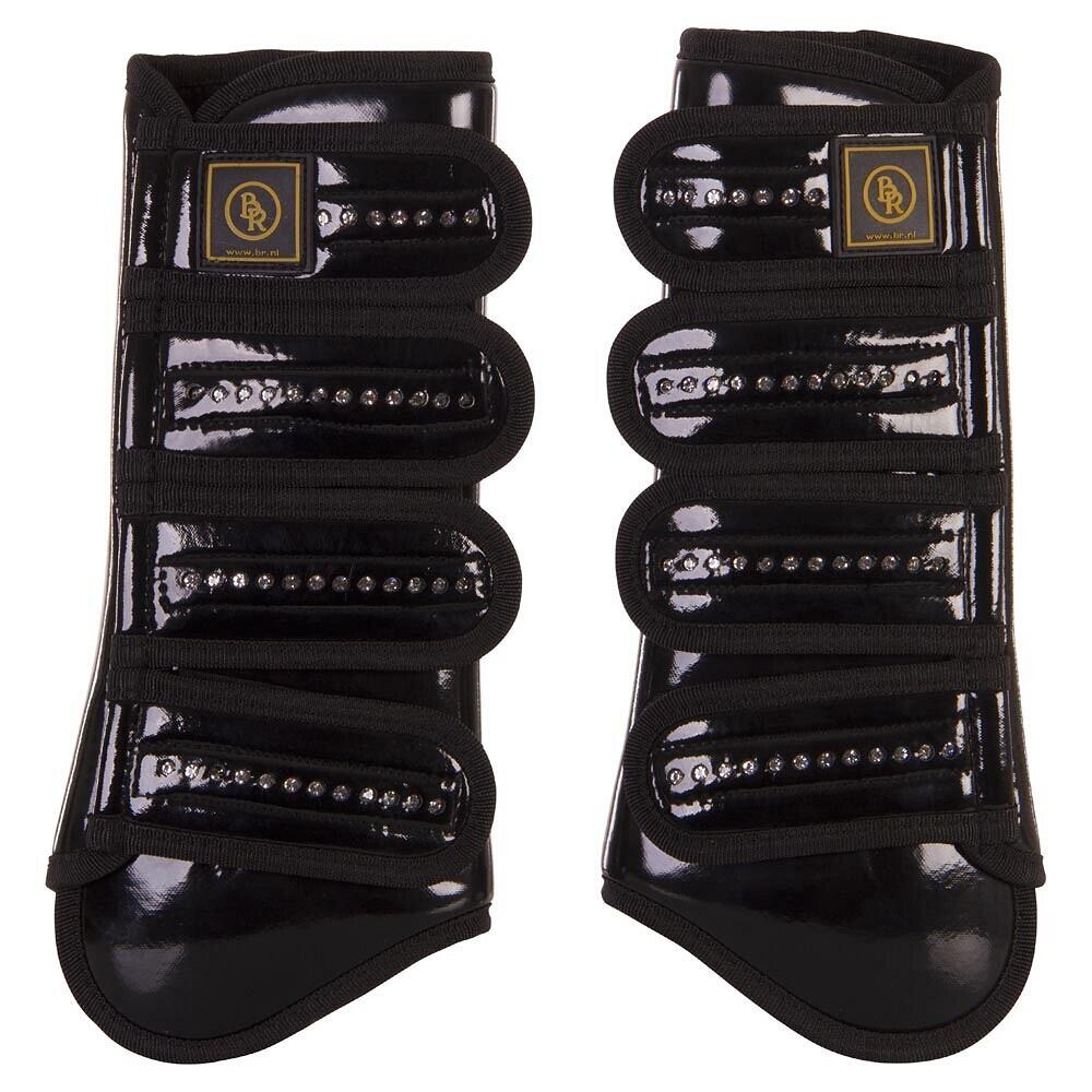Guêtres pour cheval cuir verni avec strass BR Equitation Pro Max 3/3