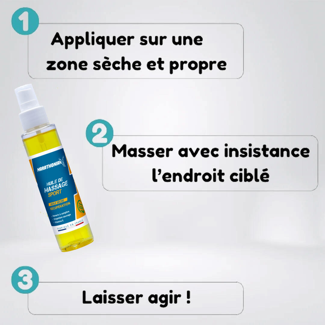 Huile Massage Sportif | préparation et récupération sportive | huile sèche 4/4