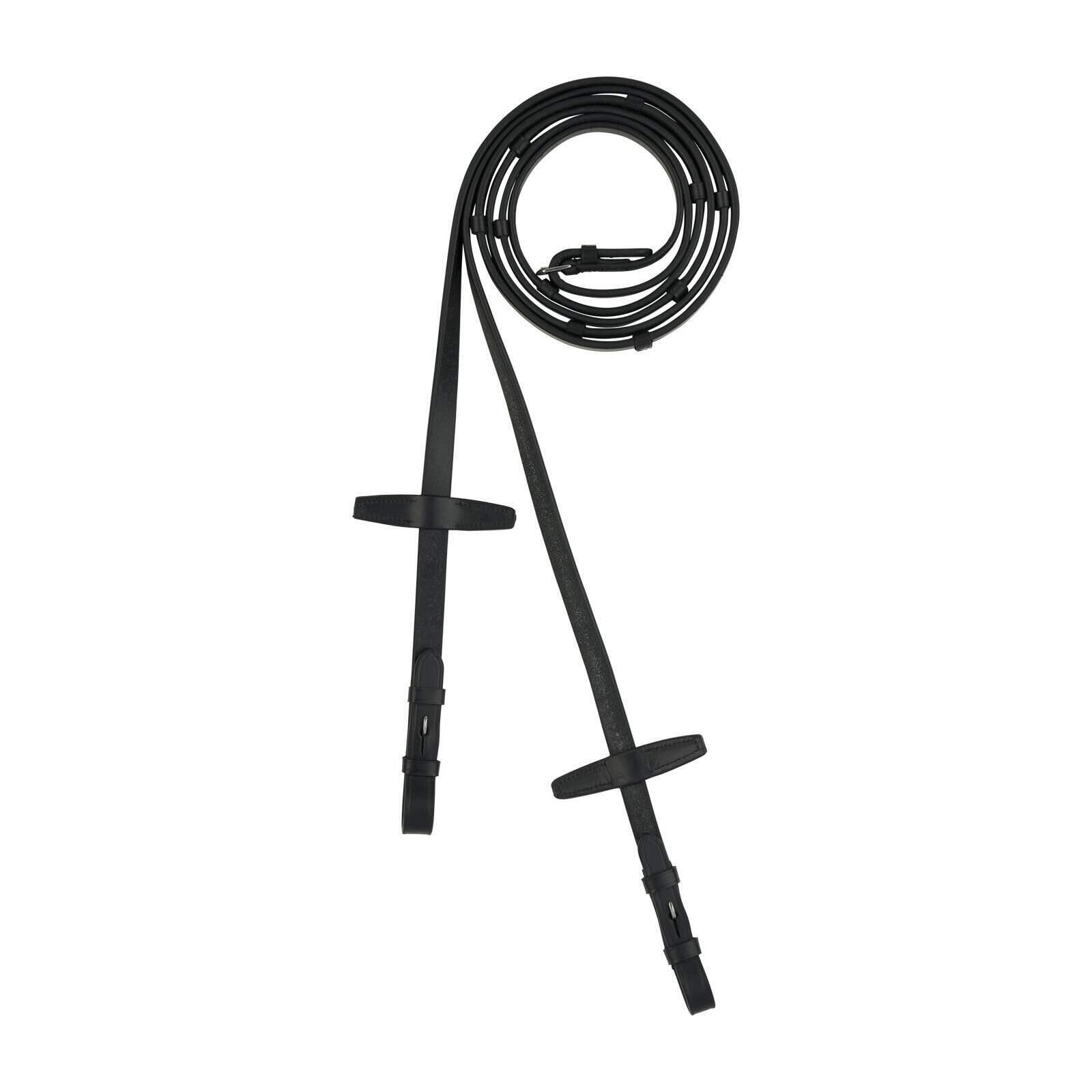Rênes pour cheval pour cheval en cuir avec arrêtoirs Horze Walthamstaw 1/1