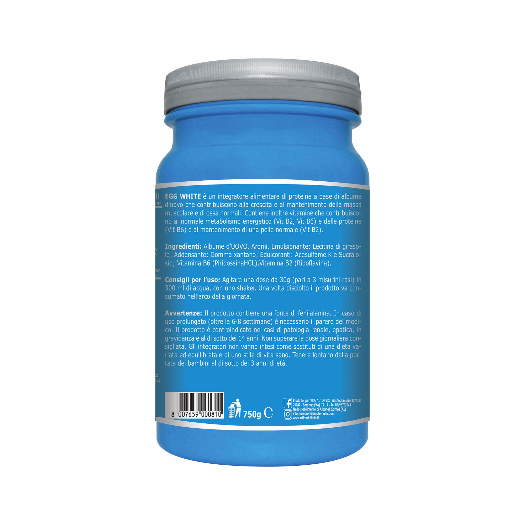 Integratore alimentare - EGG WHITE VANILLA - 750g 2/6