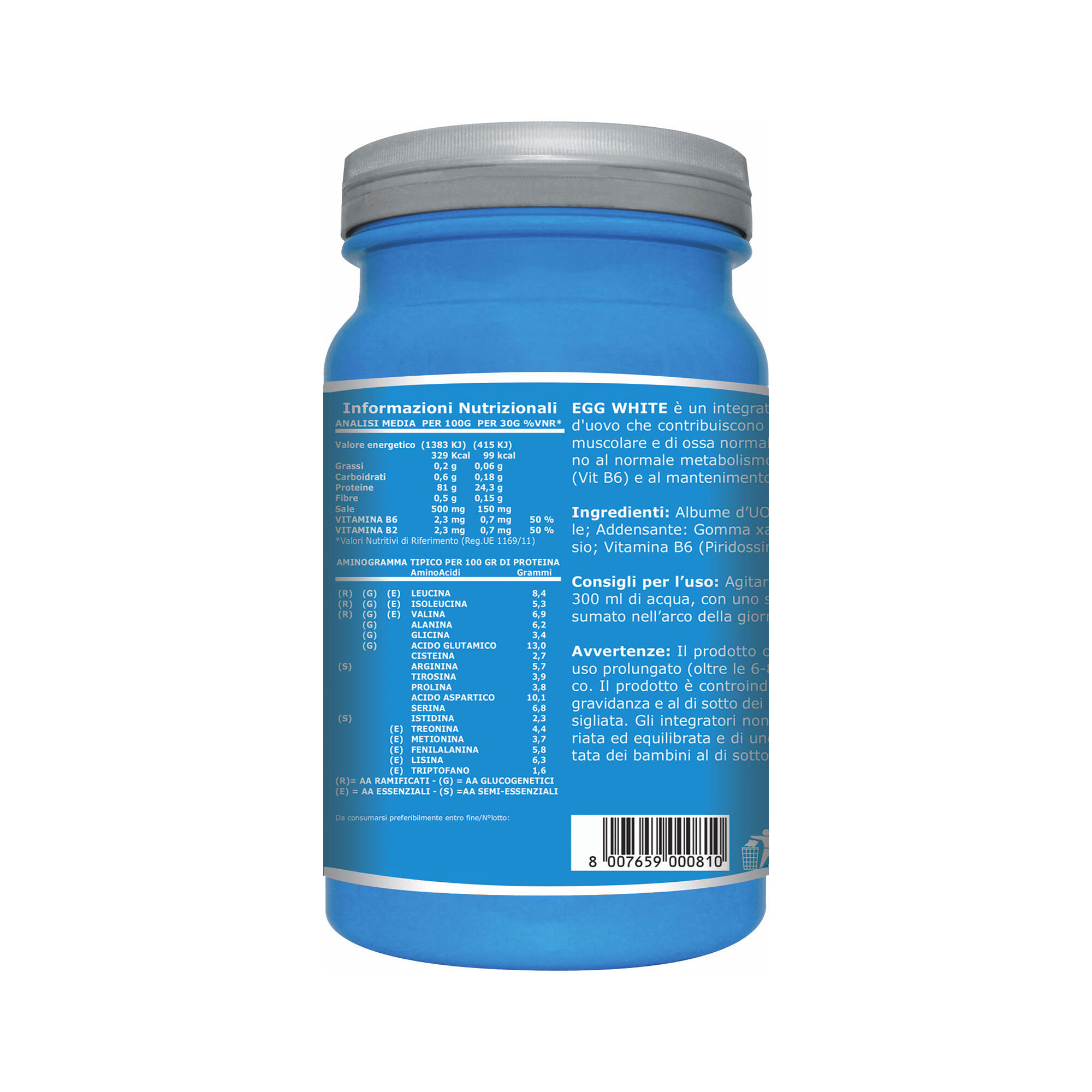 Integratore alimentare - EGG WHITE VANILLA - 750g 3/6