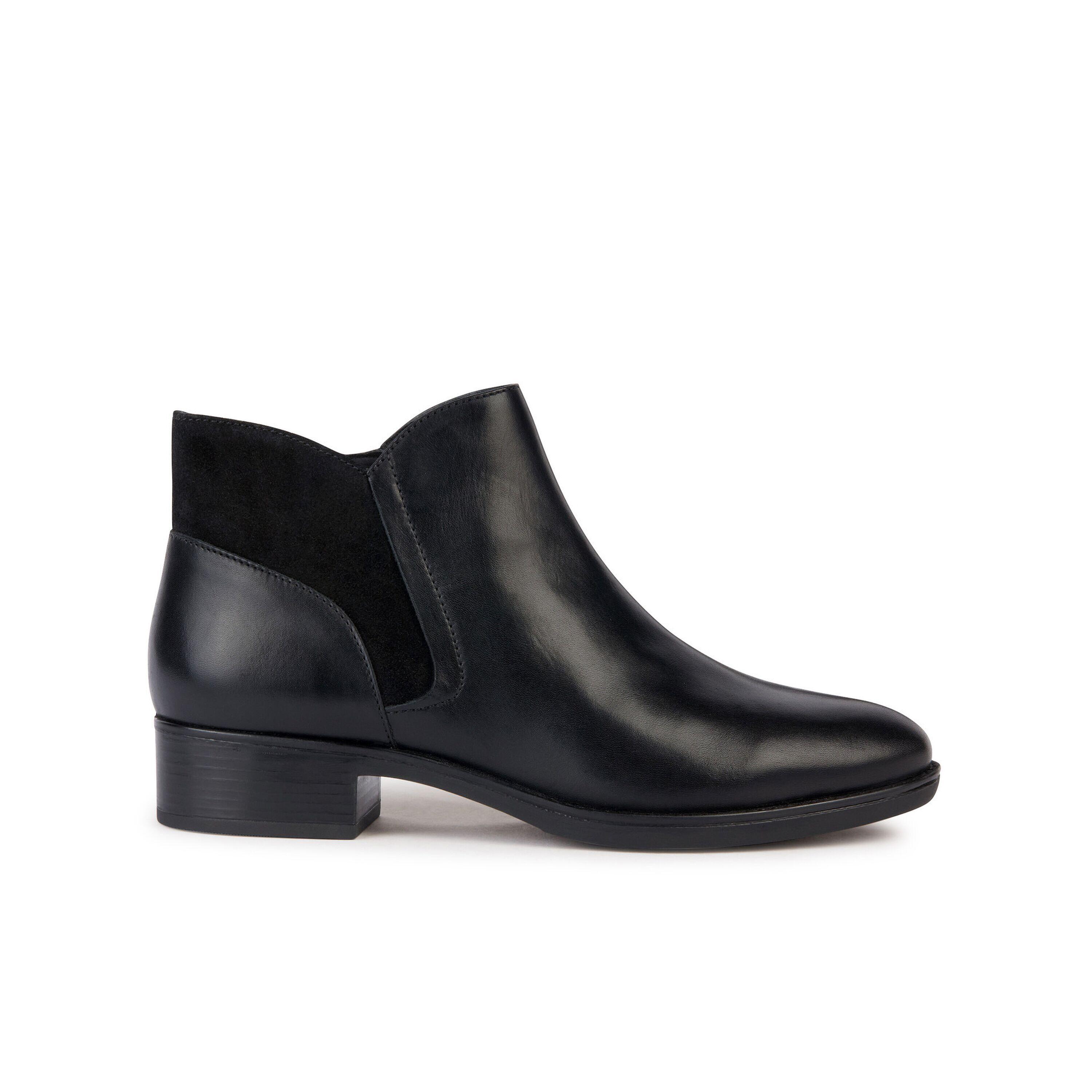 Stivaletti Donna Geox D Felicity G - In Pelle, Tacco Basso, Chiusura Con Cerniera - Foto 8