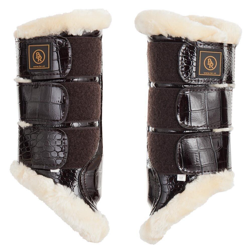 Guêtres fermées pour cheval en cuir verni BR Equitation Majestic 1/1