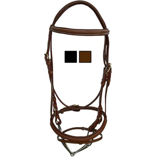 Bridons pour cheval frontal matelassé boucles inox Daslö