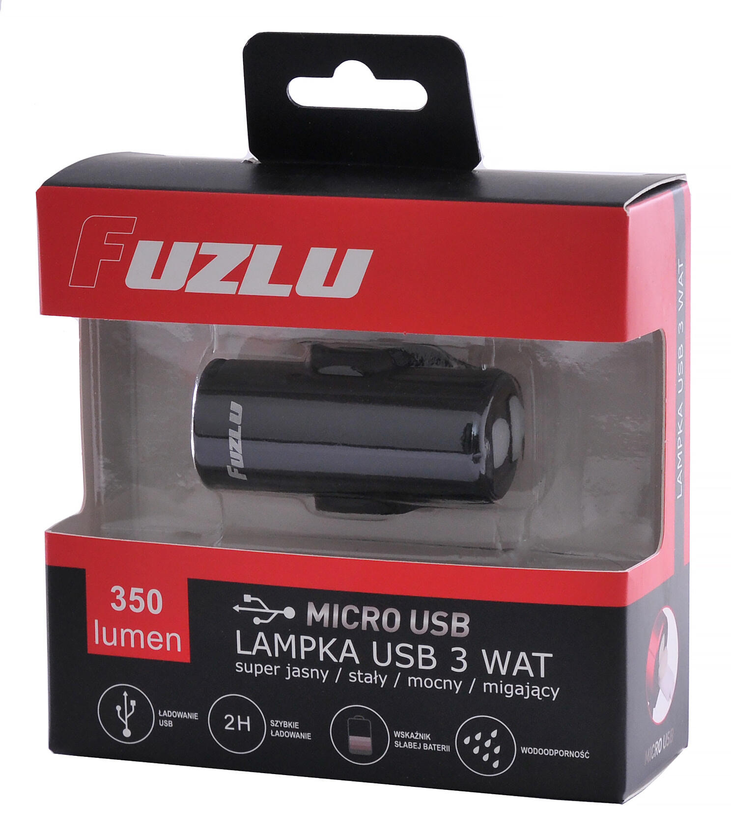 Lampa rowerowa przód FUZLU J&K-2289 350Lm 700mAh 2/2