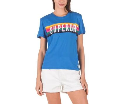 Superdry Regenbogen-Grafik-T-Shirt für Frauen