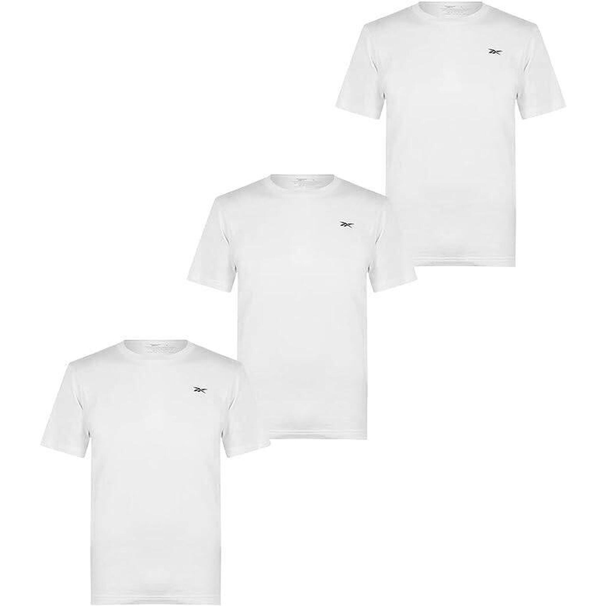 Reebok - T-shirt De Sport Reebok Crew Neck Tee Santo 3-pak Pour Hommes - Maillot Manches Courtes - Blanc - S - Decathlon