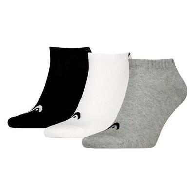 Calcetines head all sports sneaker negro blanco gris 3 pares - - 35-38