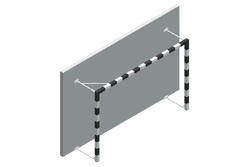 But de handball rabattable en acier