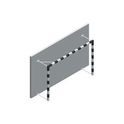 But de handball rabattable en aluminium
