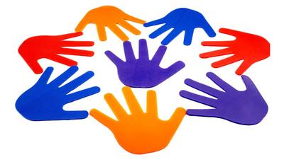 Set mit 4 Handpaaren (8 Stück) - Bodenmarkierung.