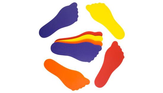 Set mit 4 Füßen - Spielerische Bodenmarkierung.