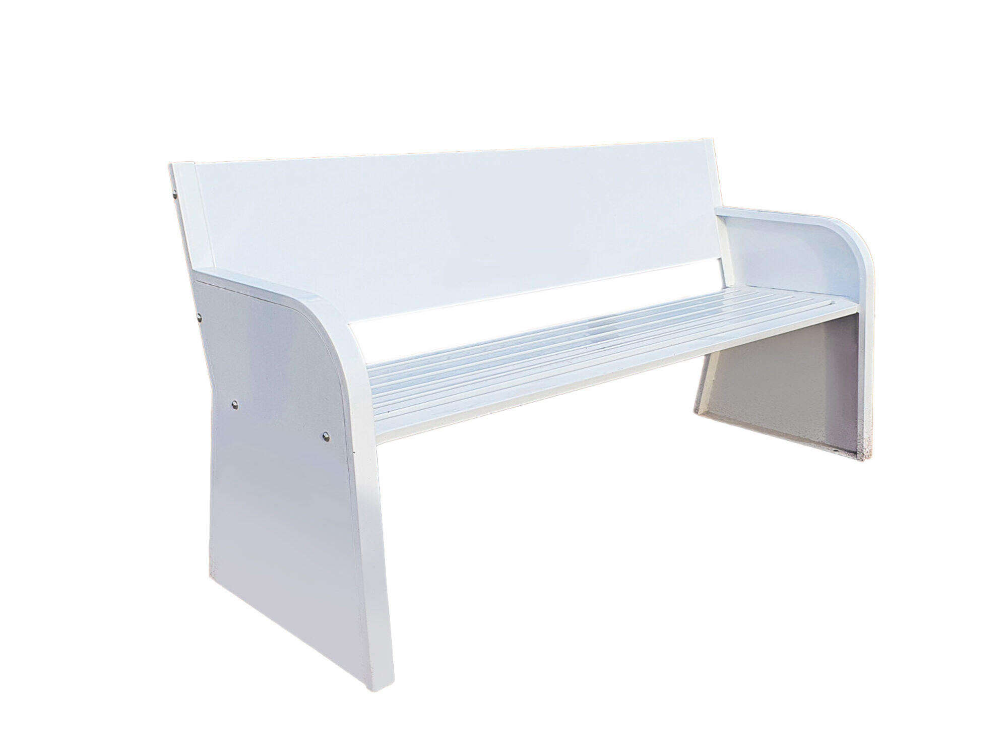 Banco de aço electro-galvanizado branco