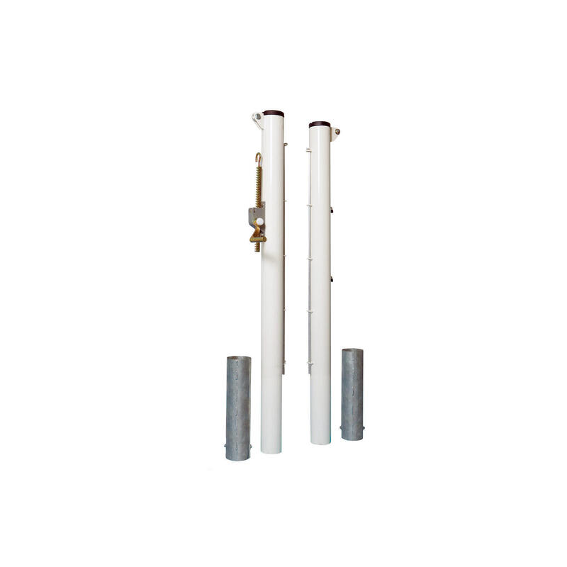 Paire de poteaux de tennis ronds acier 90 mm