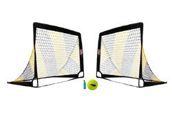 Paire de but - 2,2x1,5m noir/jaune - Livrée avec un ballon et une pompe