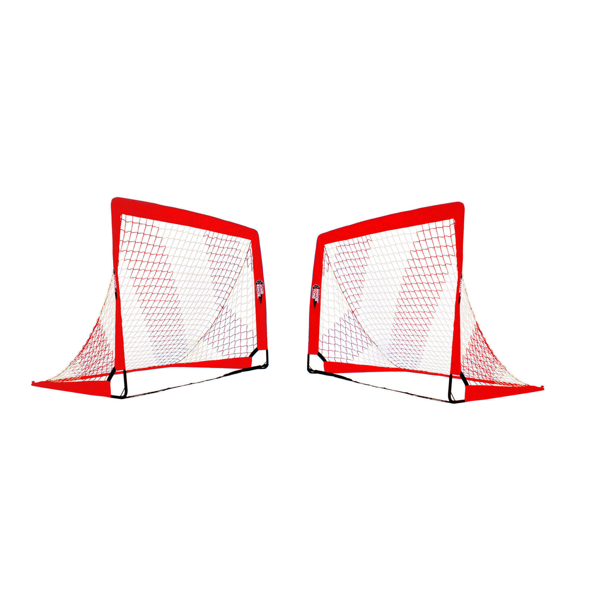 POWER SHOT Pár branek POP UP 1,2x0,9 m - červenobílé barvy