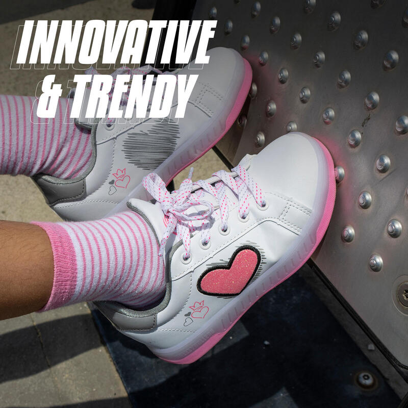 Chaussures à Roulettes BREEZY ROLLERS LED 2195670 lfille blanc/rose