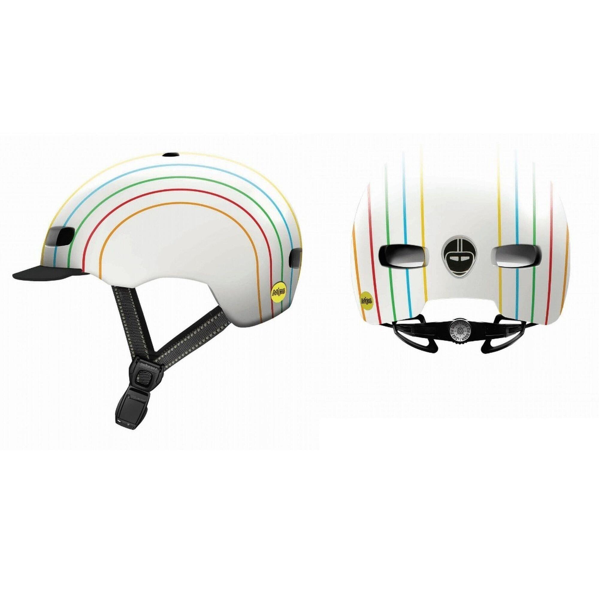 Nutcase - Casque De Vélo Street Mips, Pinwheel - Casque - Blanc - 52-56 Cm - Decathlon