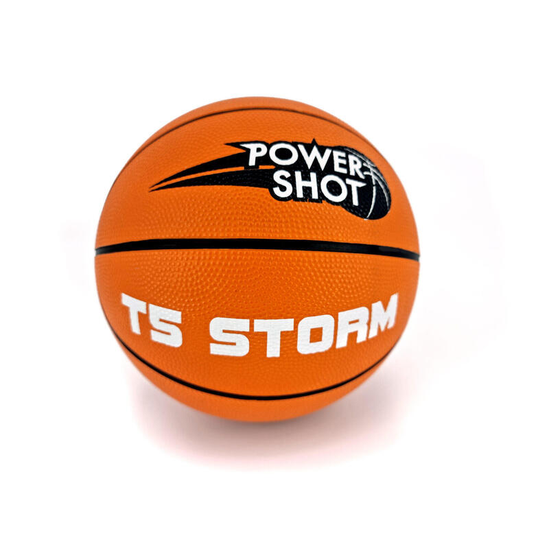 Set van 5 Storm T5 basketballen - Ballenpomp en opbergtas.