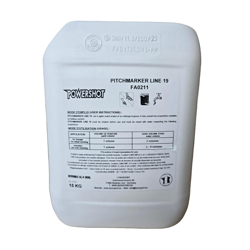 Peinture blanche pour traçage de terrain